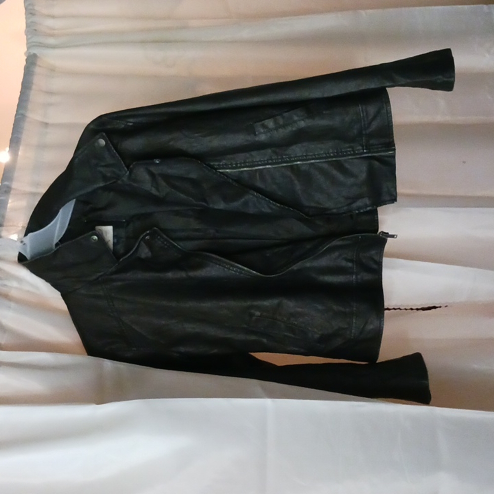 Black Faux Leather Jacket from Target